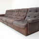 1980s leather modular five seater sofa