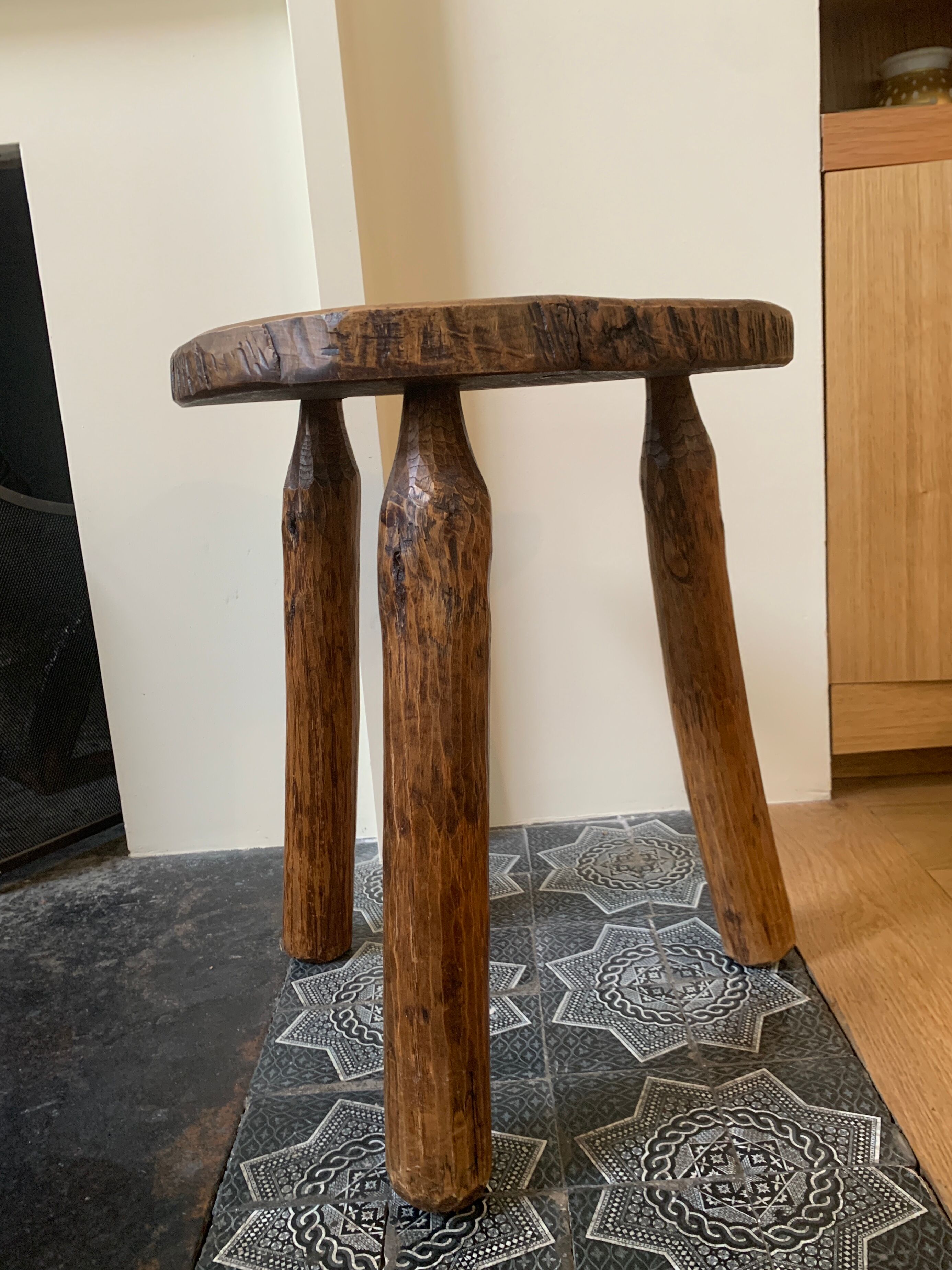 Tabouret de vacher en bois