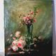 Old HST Still Life with Roses circa 1900 signed Martih 65x54 cm D151