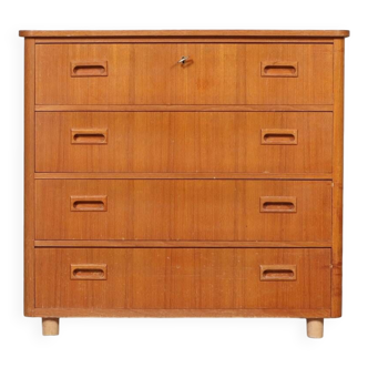 4-drawer chest of drawers in teak 1960 Denmark
