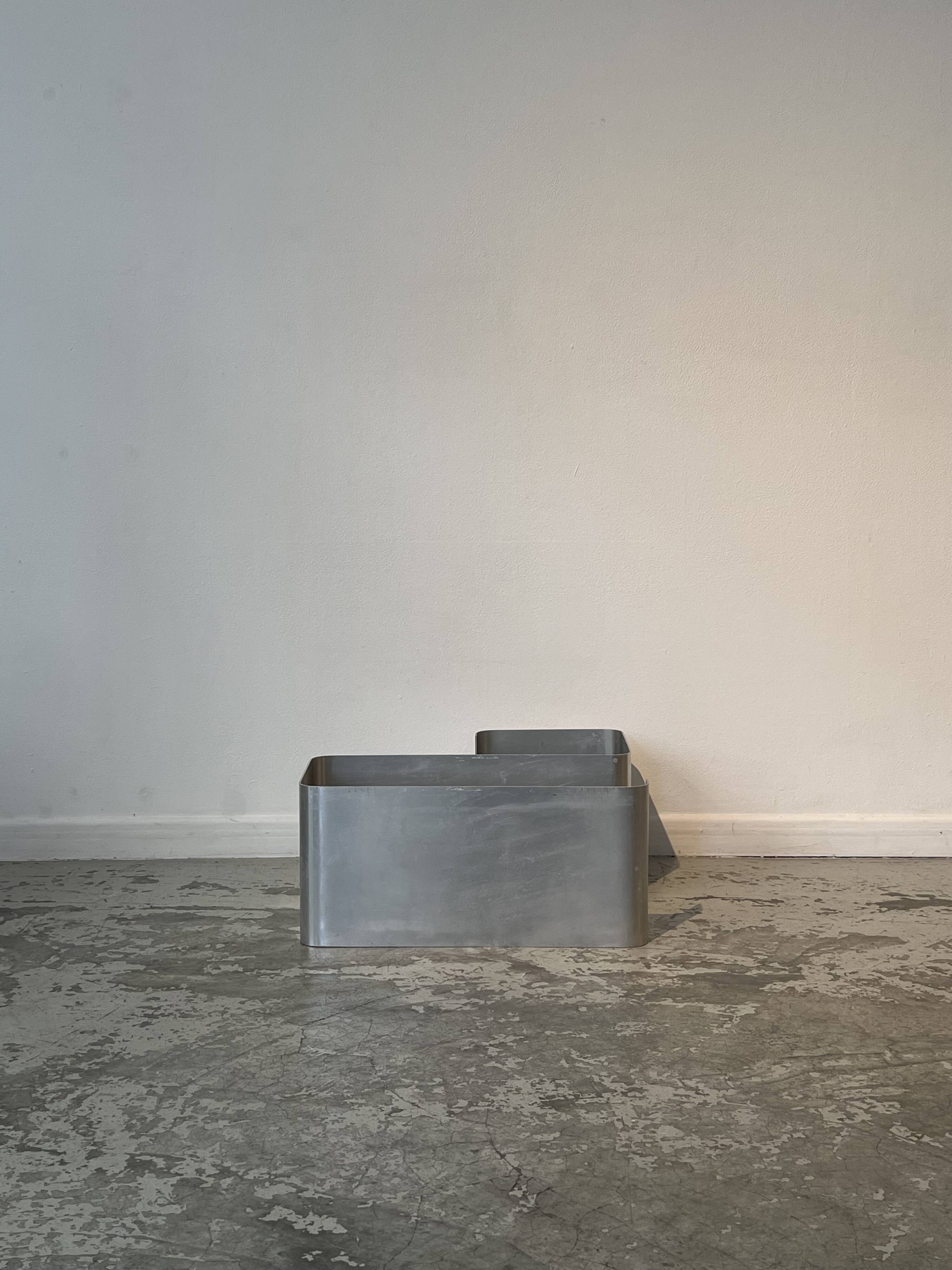 Ensemble d'étagères murales ZigZag par Joëlle Ferlande & François Monnet pour Kappa Uginox années 1970