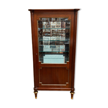 Vitrine néoclassique Maurice Hirsch – acajou, laiton et verre