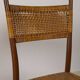 Set of 4 Italian teak and rattan dining chairs