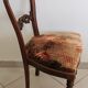 Carved wooden chair and velvet