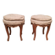 Paire de tabouret  rond style Louis XV