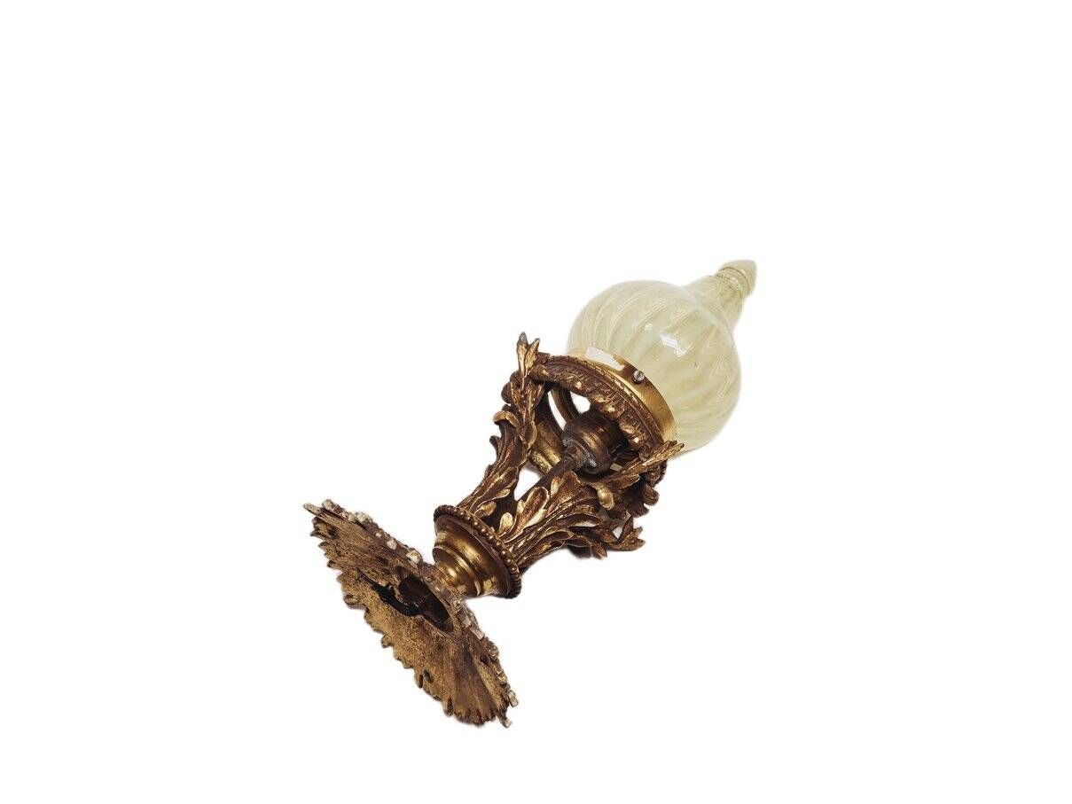 Lampe pendante en bronze Empire avec verre d'uranium, France, années 1890.