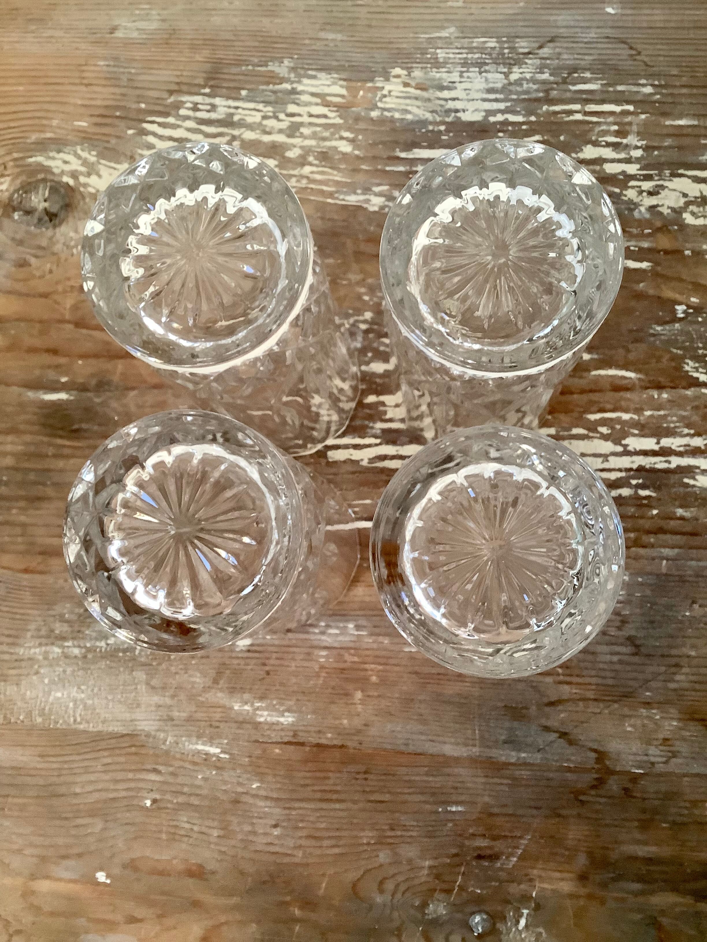 Set of 4 glasses high long drink cocktail crystal Royal Doulton