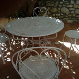 Wrought iron table and chairs