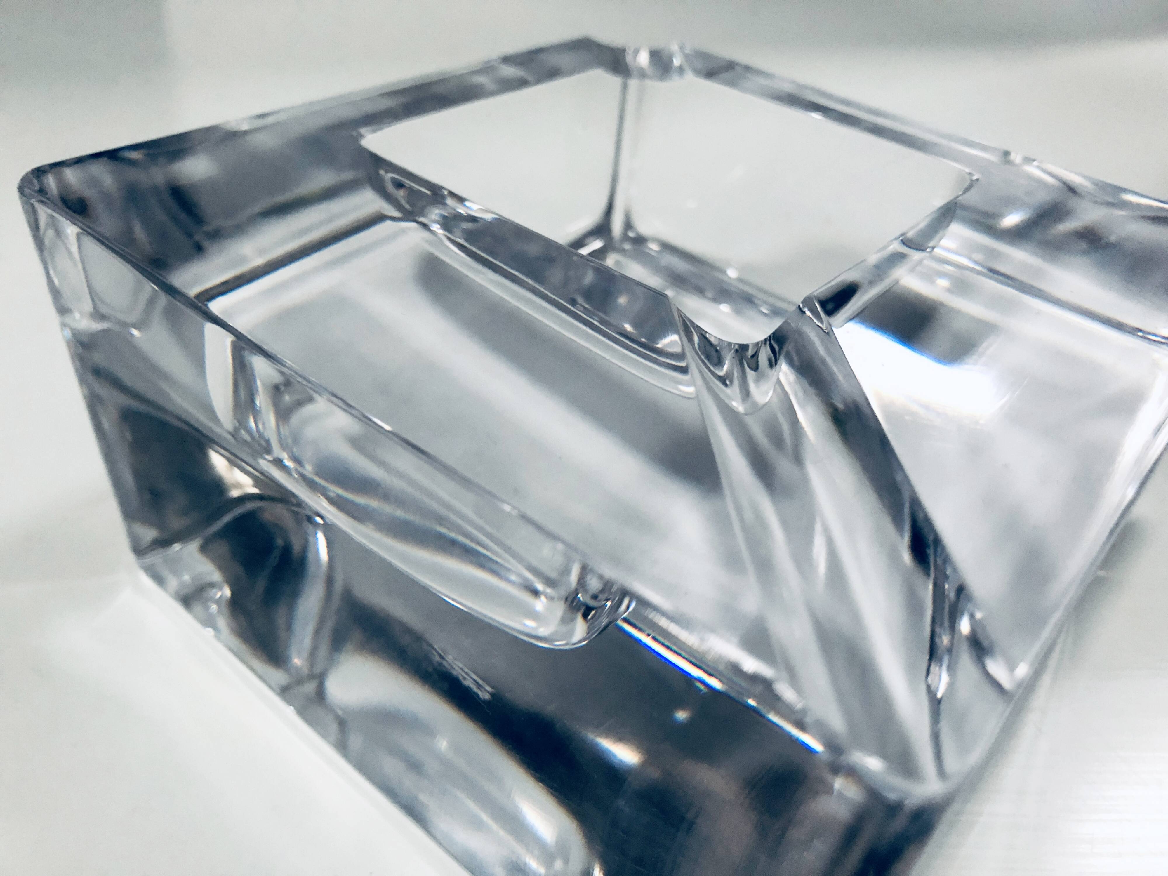 Large Vintage Ashtray • Crystal • Sèvres France • 1970