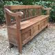 Bench chest paneled in chestnut region Brittany ( Plouay dept. 56 )