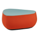 Medium pouf/footrest Fjord in red and turquoise by Patricia Urquiola for Moroso.