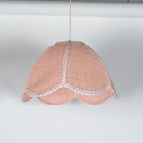 Pink flower hanging lamp