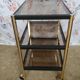 Metal and smoked glass trolley erard (france)