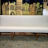 Restored brasserie bistro bench