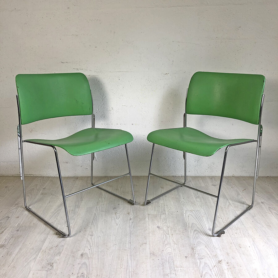 4 Green chairs 40/4 by David Rowland