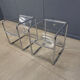 Pair of plexiglass and tubular chrome armchairs, 1970s