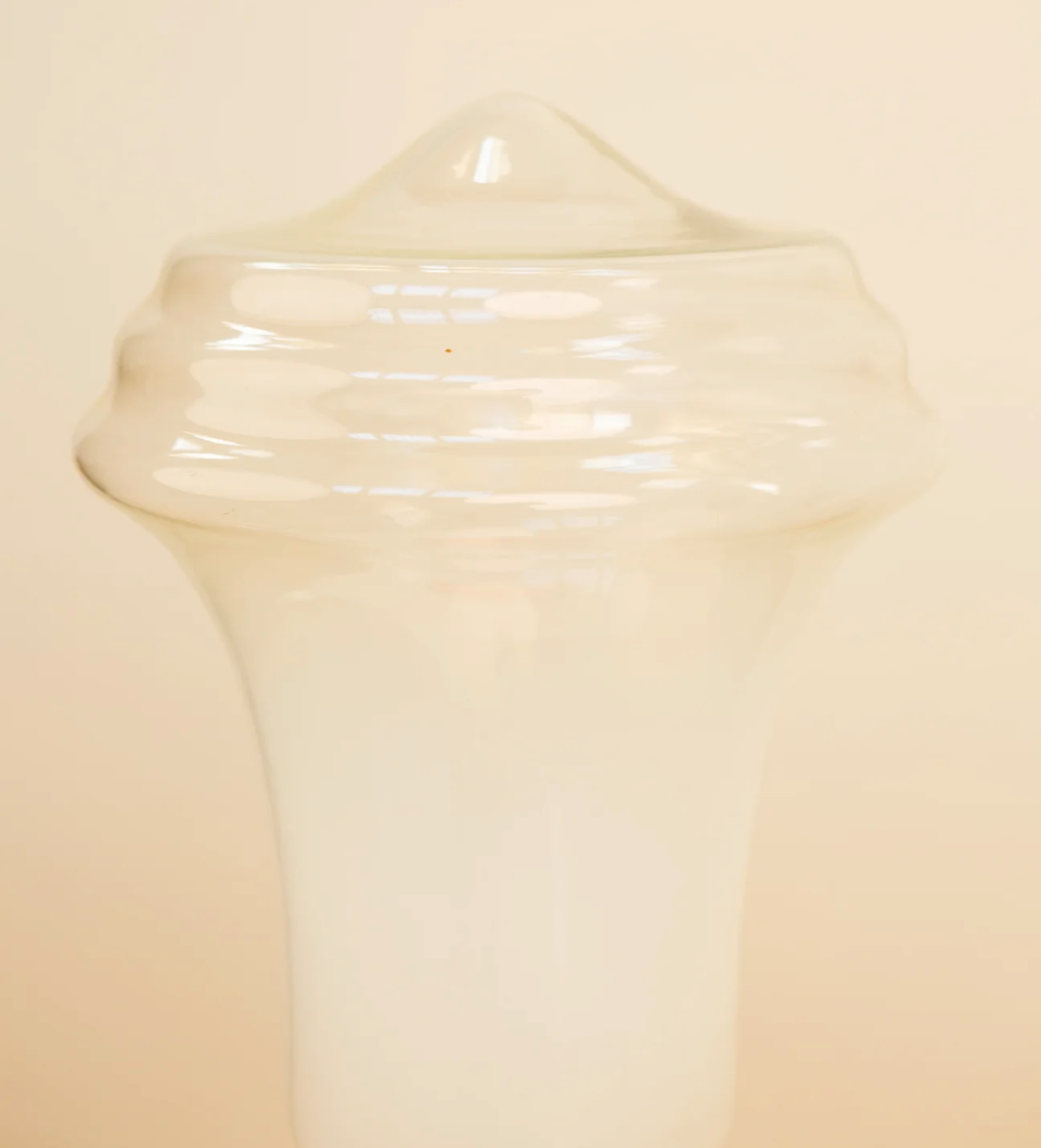 Lampe italienne orange & verre opaque 70's