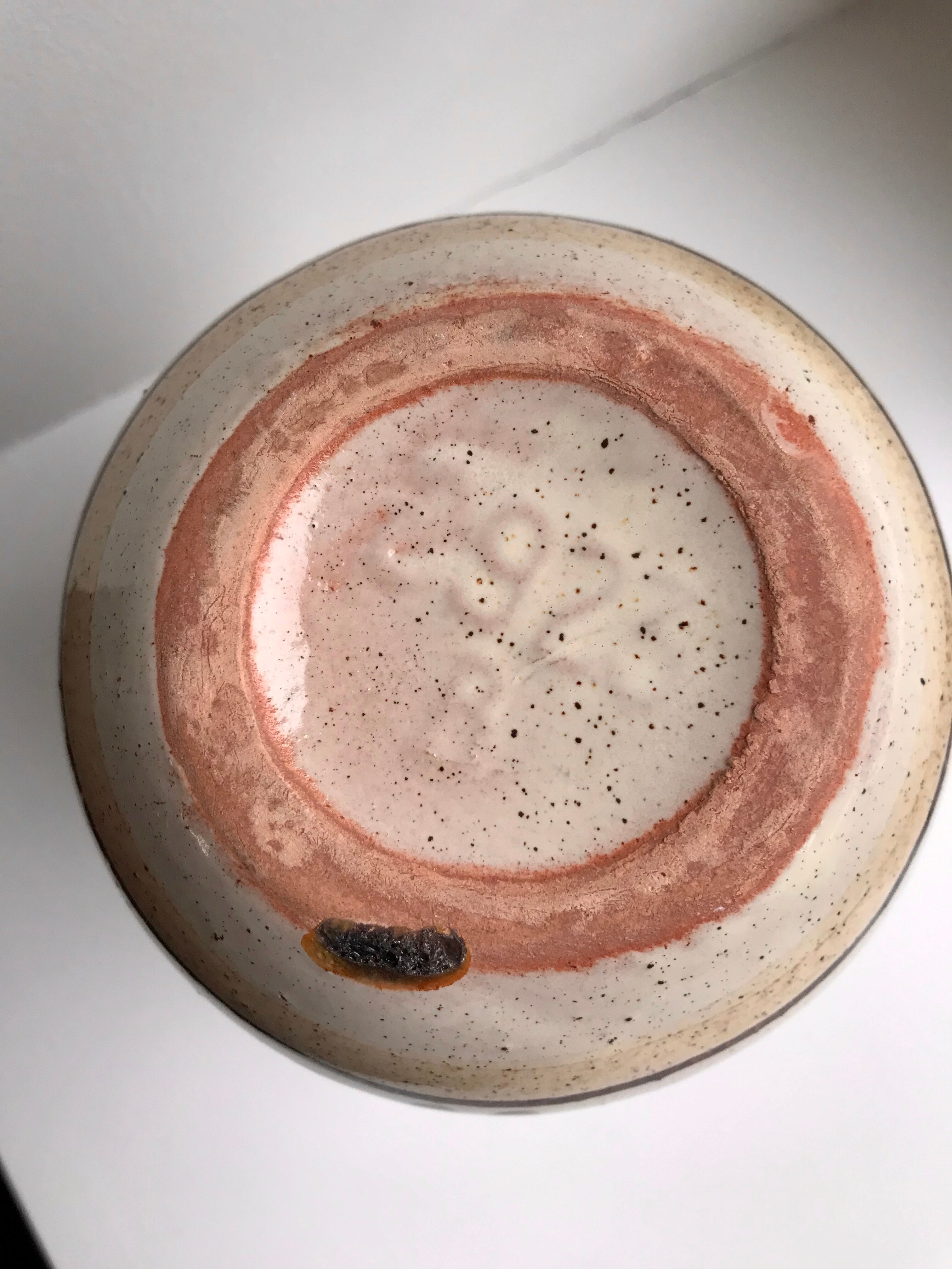 Vintage stoneware vase signed 60s-70s