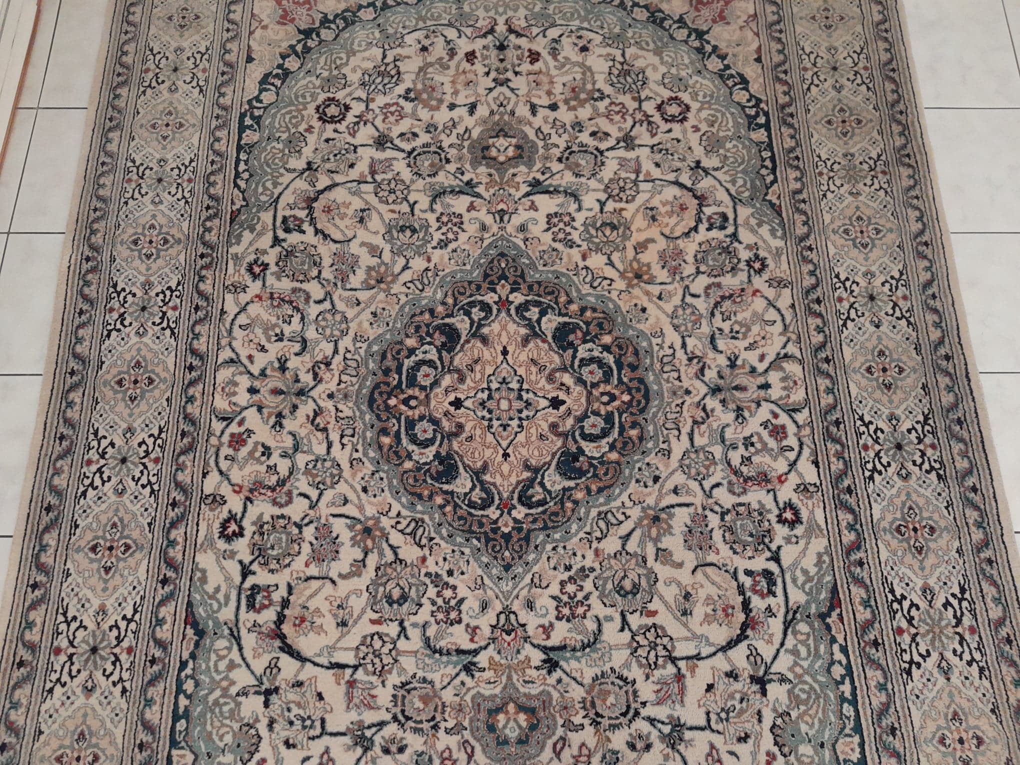 Handmade Persian Nain carpet 310x197cm