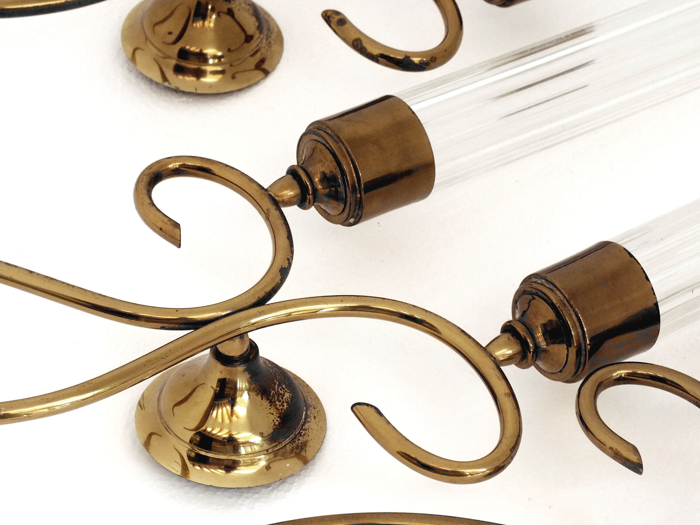 Angelo Lelli design three wall lamps by Arredoluce Italy 1950
