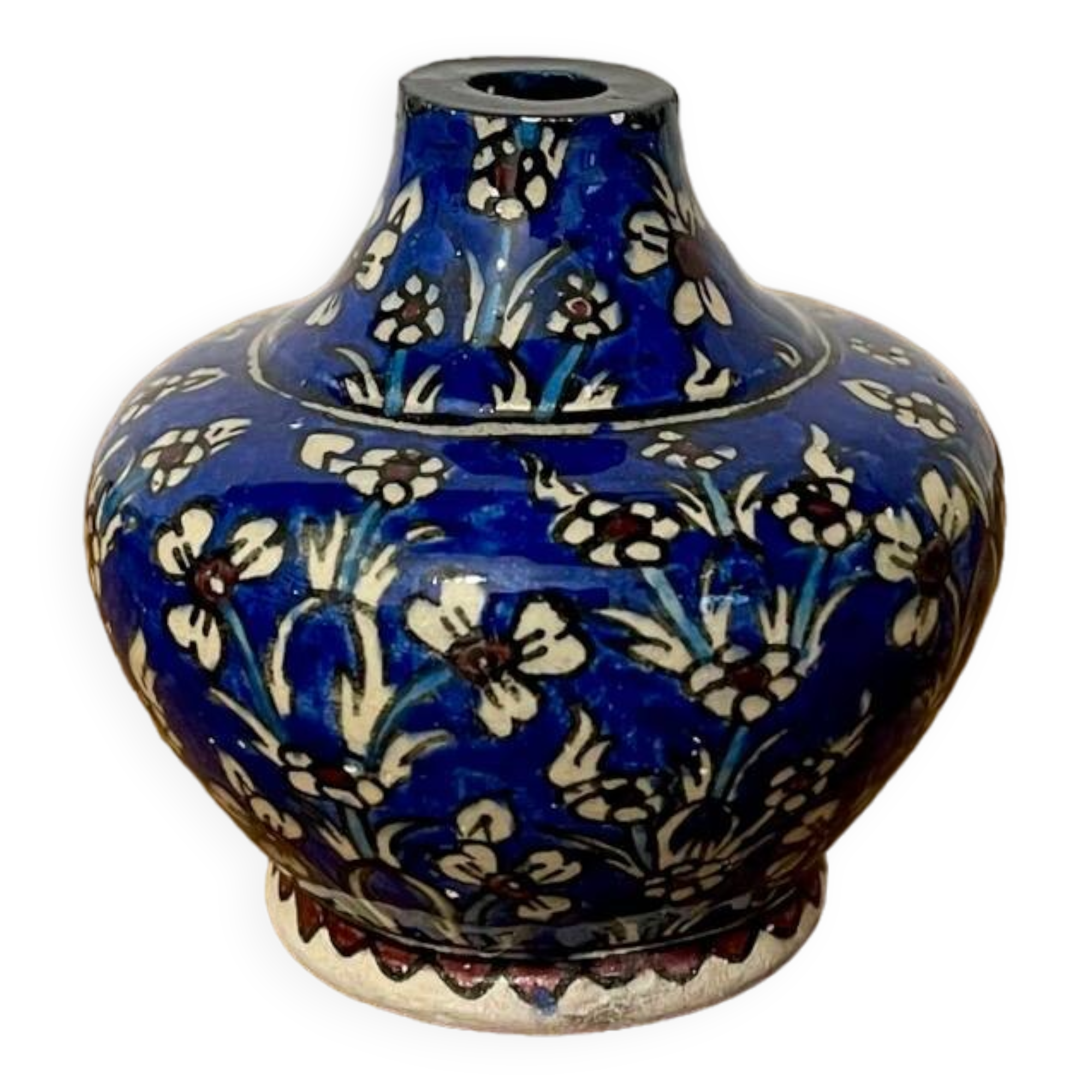 Glazed ceramic ball vase