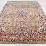 Grand Tapis Persan Ancien 300x397 cm, Médaillon et Motifs Floraux