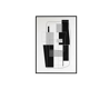 Black and White Abstract Art Mural – Modern Geometric Illustration