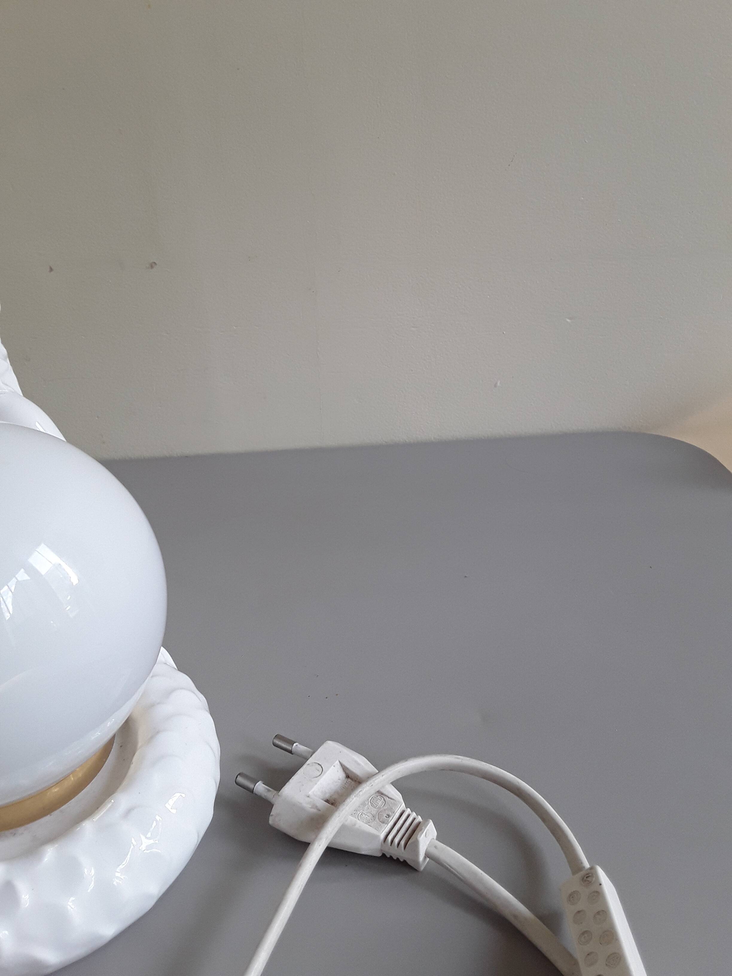 Opaline lamp siren 70s 80s