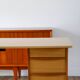 Formica, beech and black metal desk, Modernist Design, 1960
