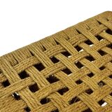 Vintage Stool Danish Papercord Rope small Stool Mid Century