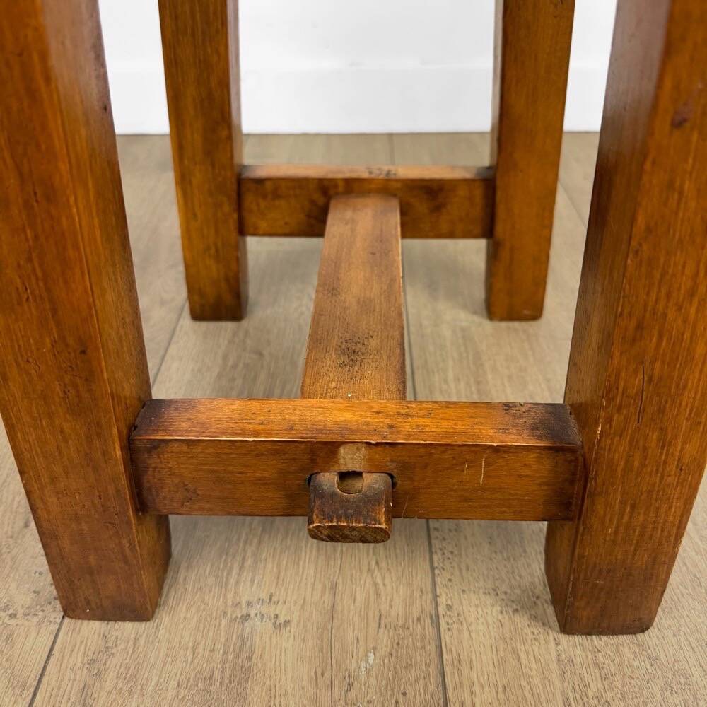 Vintage solid oak stool
