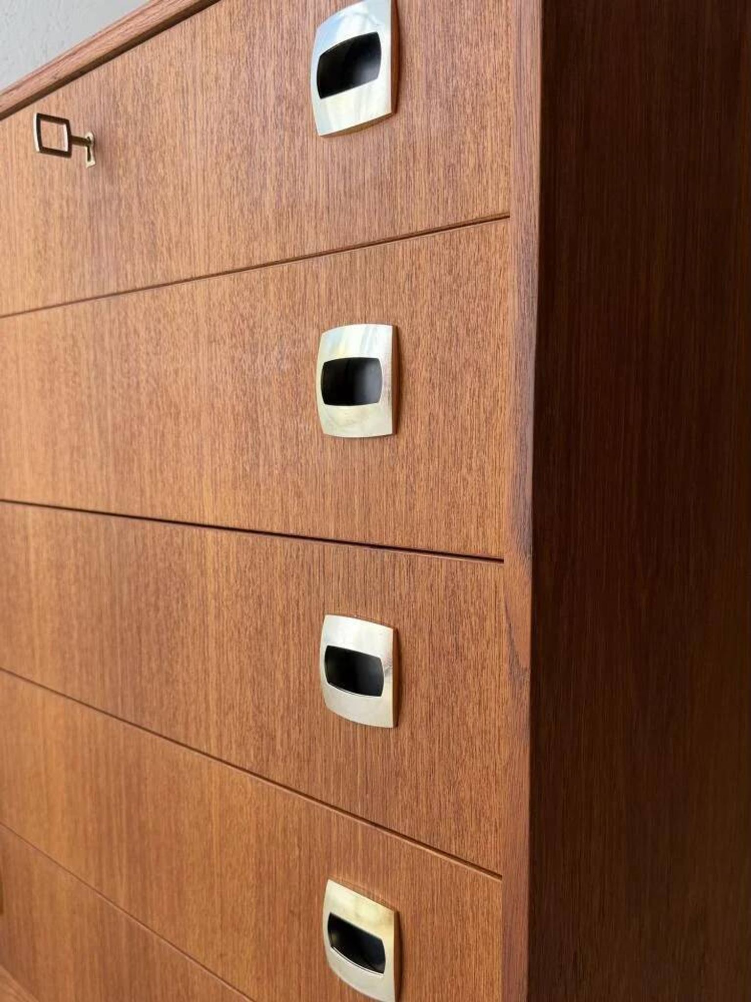 Swedish mid-century chest of drawers teak five drawers