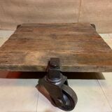 Table basse ancien chariot industriel