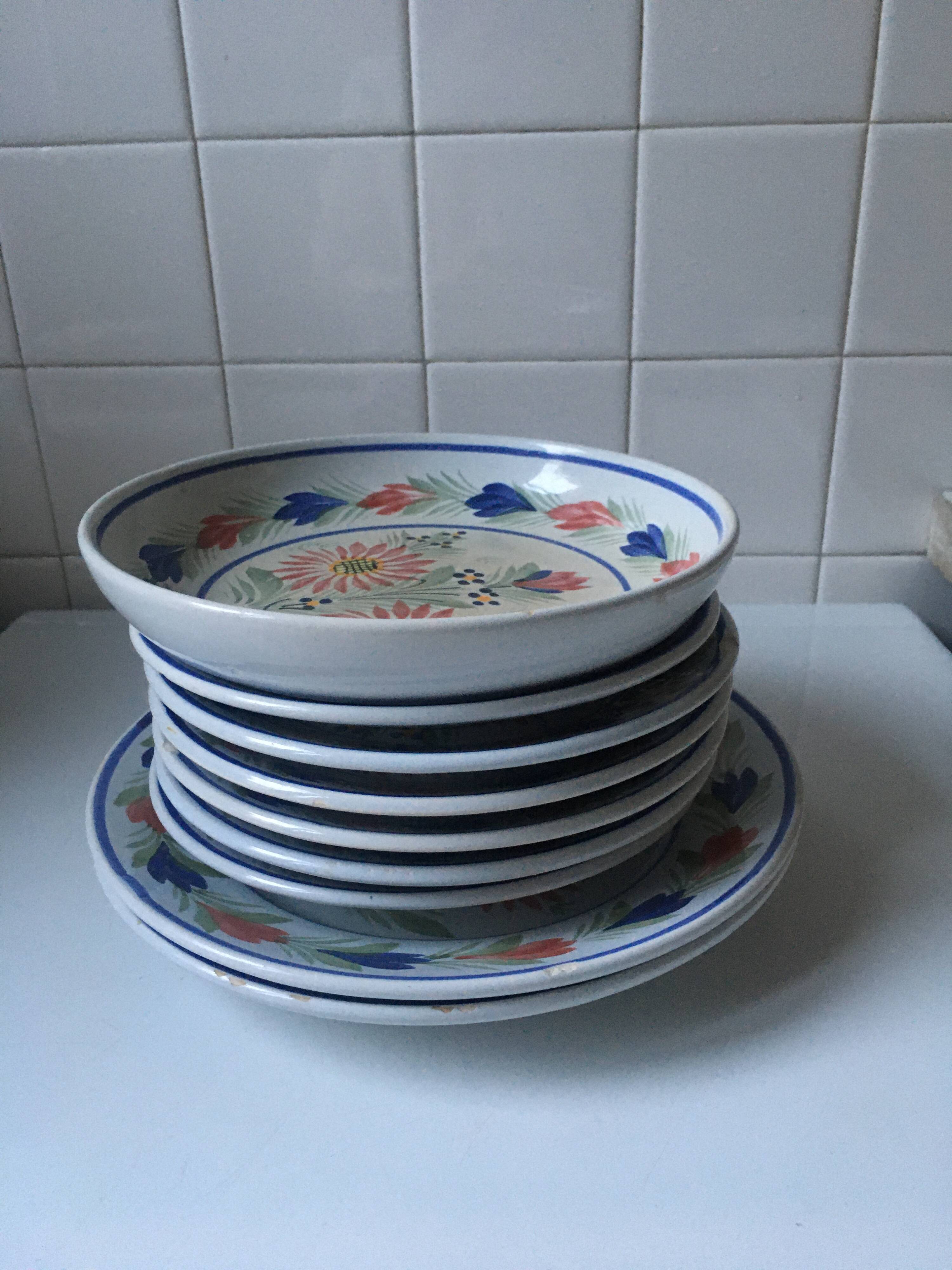 Lot of Quimper tableware