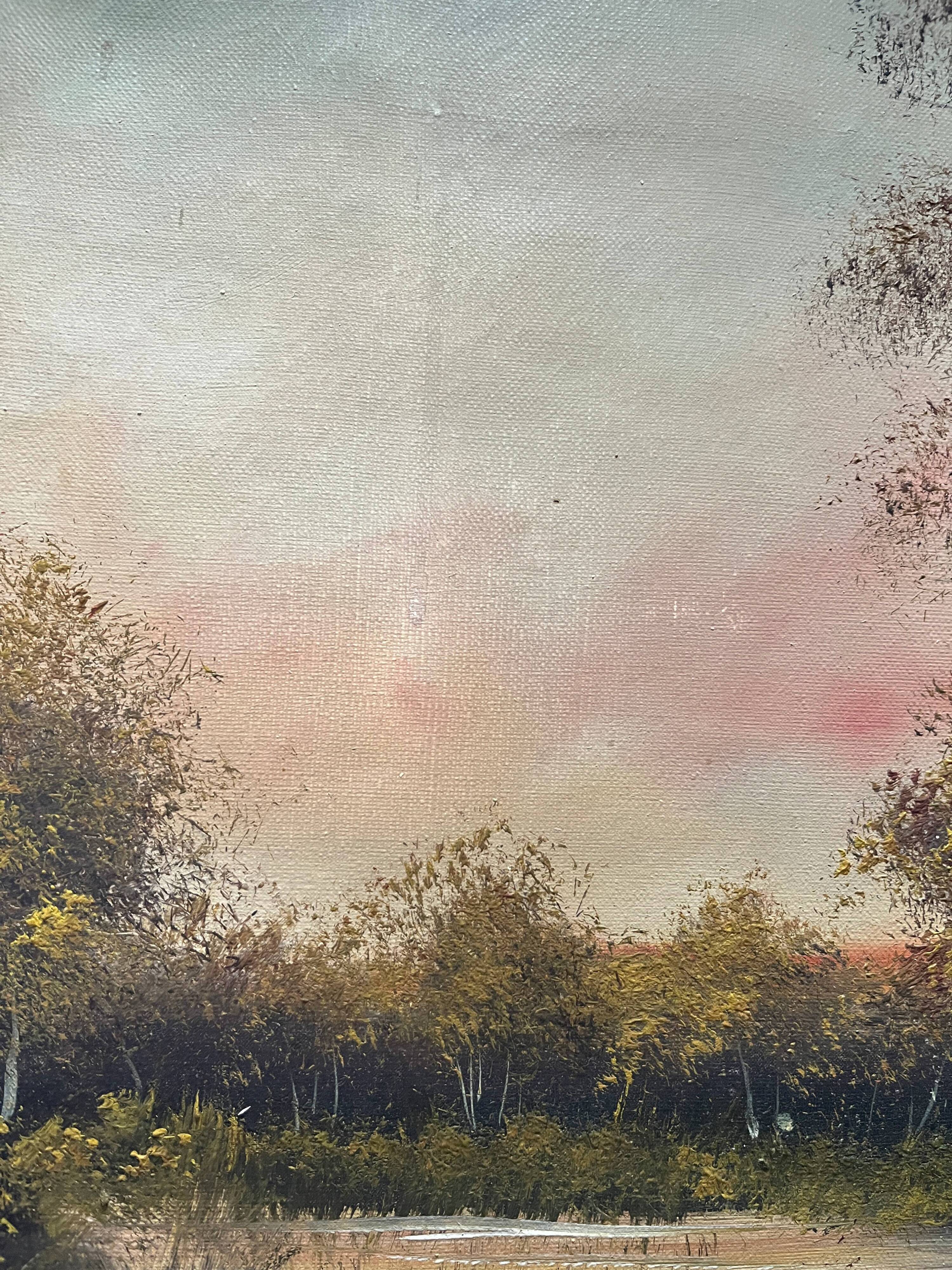 Pendant of 2xhst painting (19th/20th century) barbizon era "animated landscape"