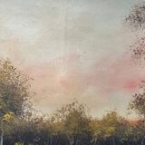 Pendant of 2xhst painting (19th/20th century) barbizon era "animated landscape"