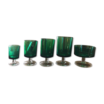 55 green glasses from the 70s
