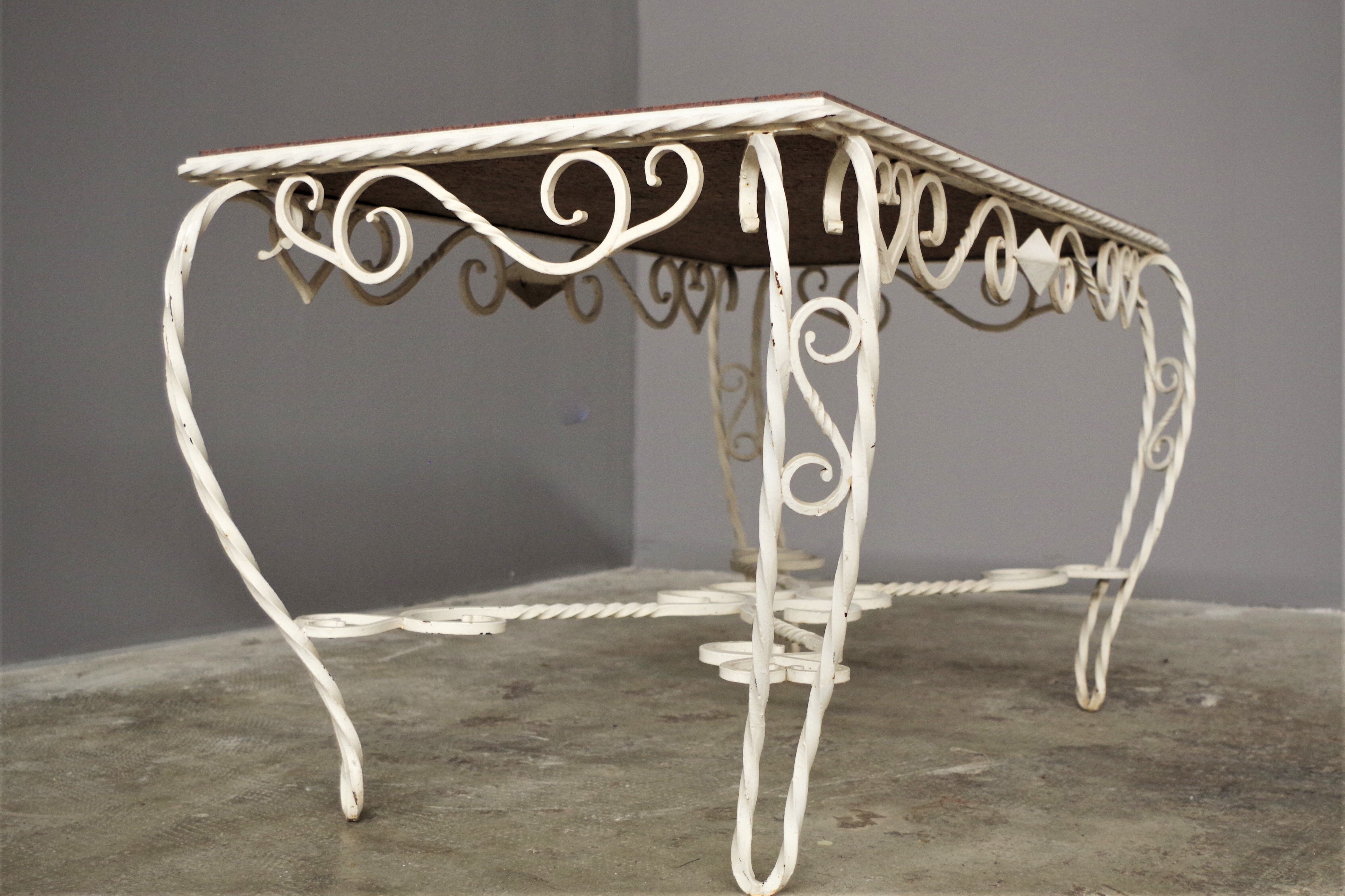 Vintage table by carrara carrara marmo and worn marma, 40s