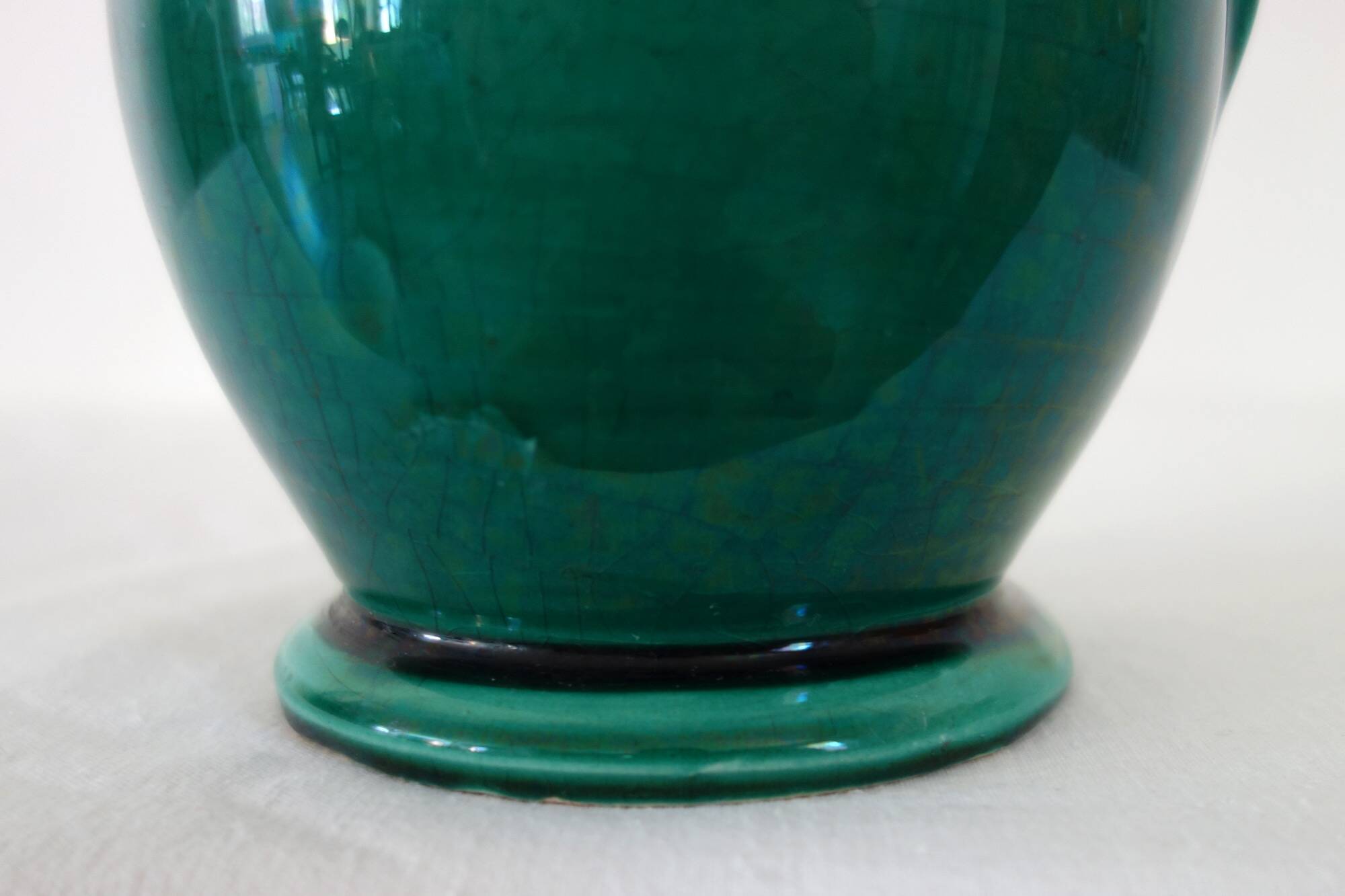 Glazed ceramic pitcher, France, 1950s