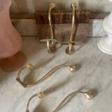 Pair of 19th century brass ball hooks