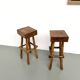 Pair of brutalist bar stools, France, 1950s