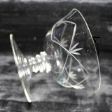 Set of 8 Champagne glasses in engraved crystal - Authentic Art Deco 1940