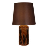 Ceramic lamp with bamboo decor, 1960s
