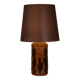 Ceramic lamp with bamboo decor, 1960s