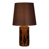 Ceramic lamp with bamboo decor, 1960s