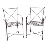Wrought iron armchairs, Provençal style