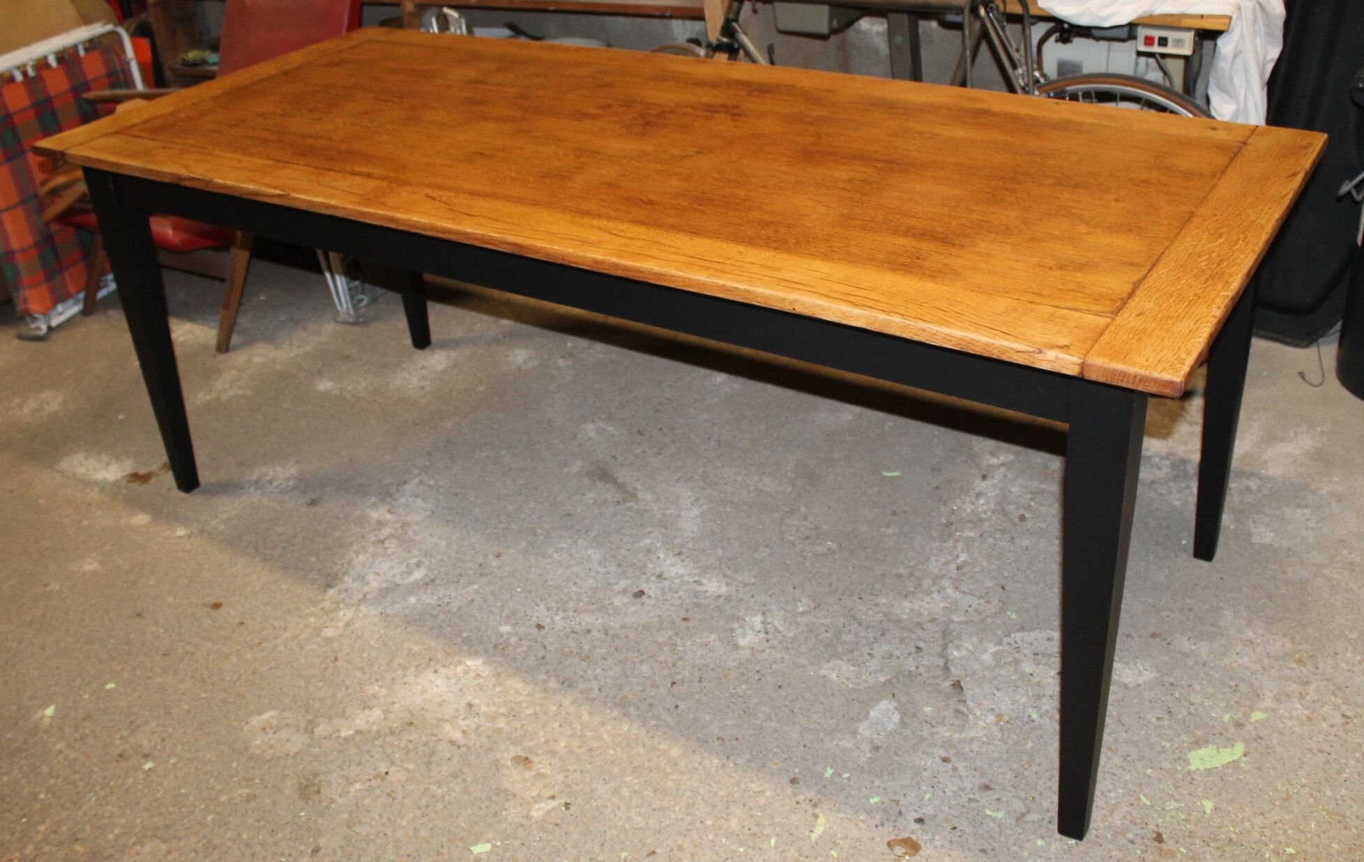 Solid oak farm table