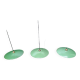 Enameled sheet metal pendant lights