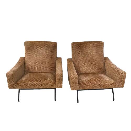 Paire de fauteuils  "galion" Gilbert Steiner , années 60