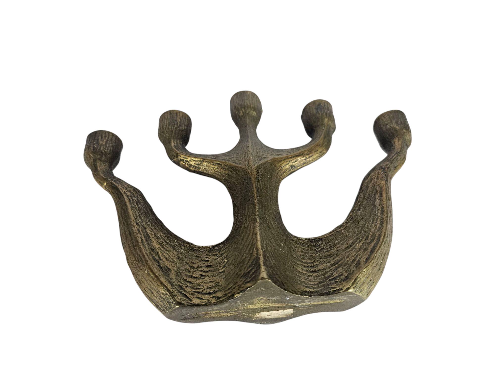 Brutalist - Horst Dalbeck - bronze- candlestick- Duitsland - 1950-1970